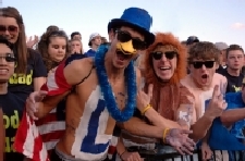 Fans at a football game