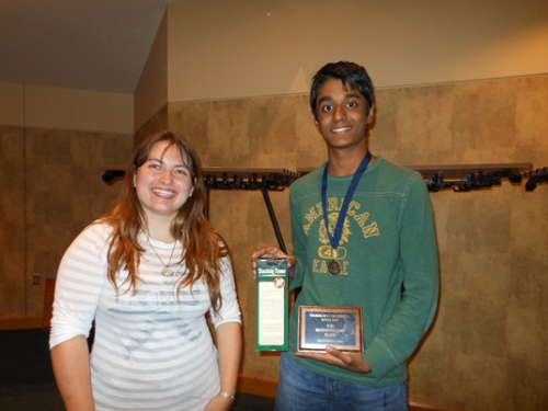 Representative from team winning Mathnificent Race