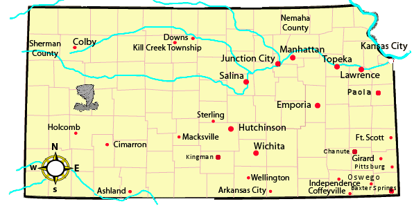 State of Kansas map