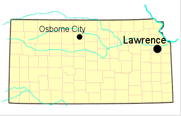 John Ise map of Kansas