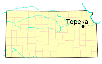 Map with Topeka Label 
