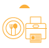 shop dine print icon