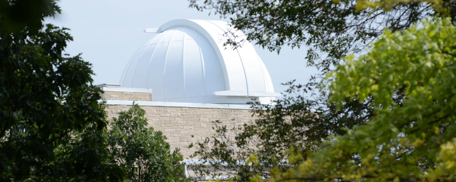 Crane Observatory dome and trees