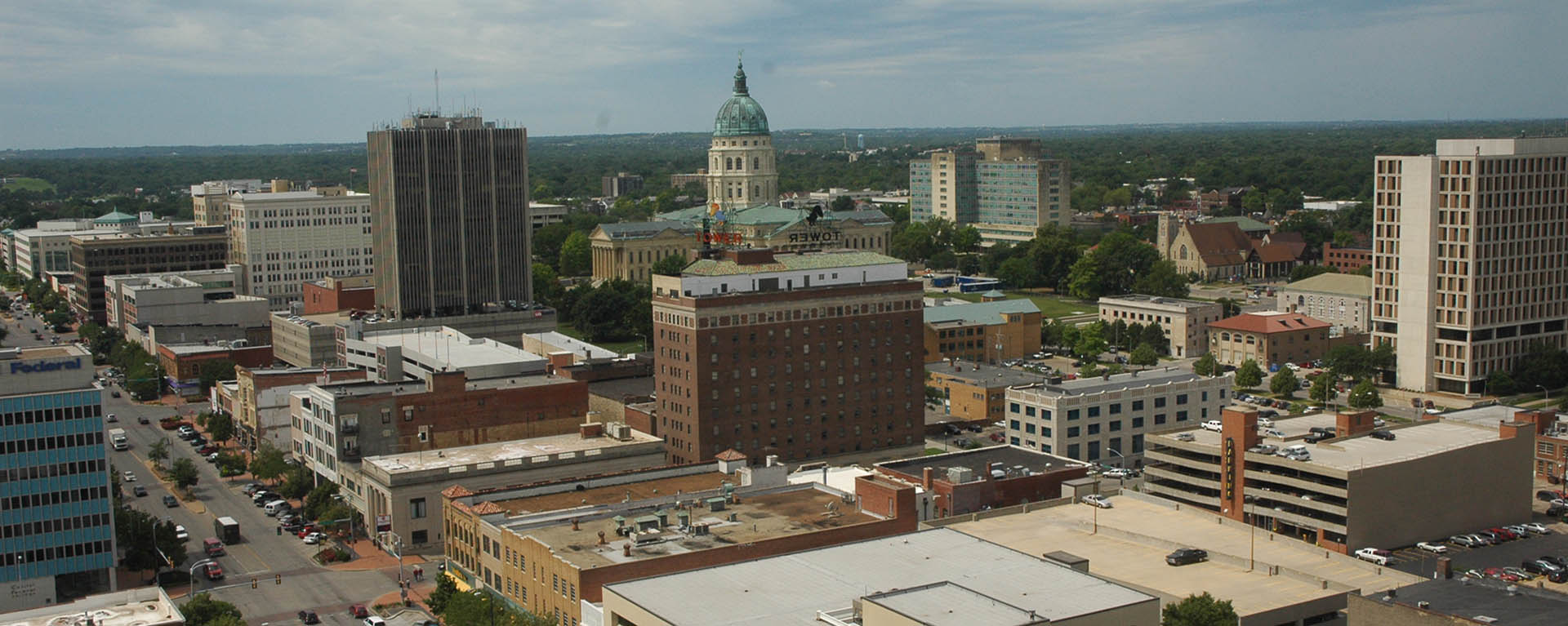 Topeka as seen from the Jayhawk Tower
