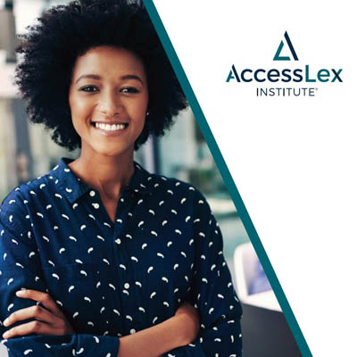 Access Lex Institute brochure front with a woman smiling