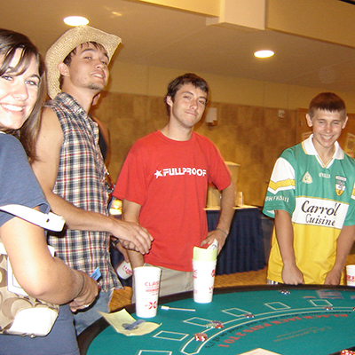 Washburn Students participate in a game during Casino Night on campus.