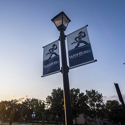 Washburn on a warm spring event as the sun sets