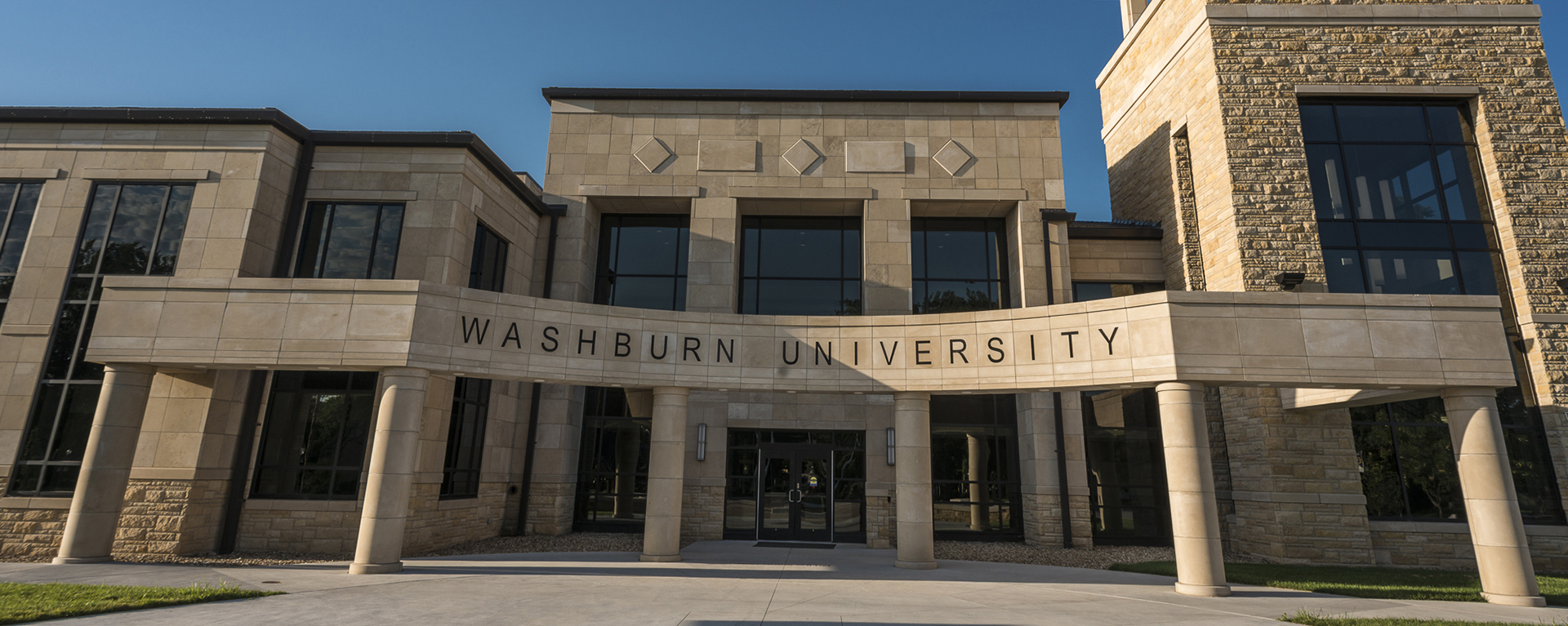 Built in 2015, the Welcome Center at Morgan Hall is the front entrance to Washburn's campus.