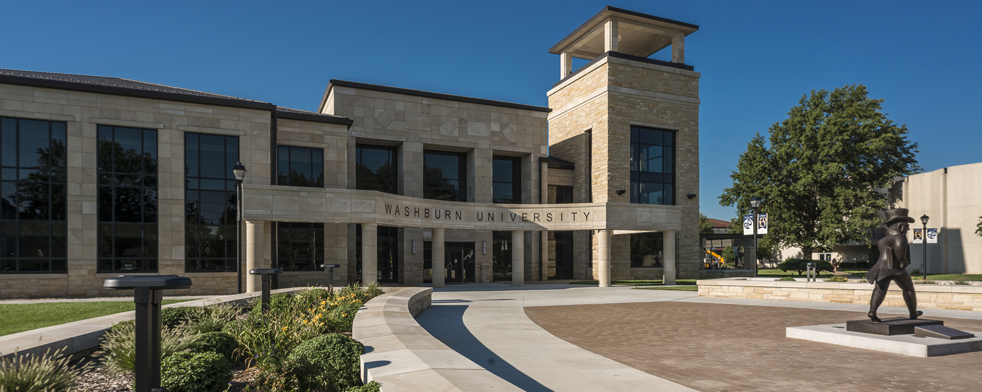 The Welcome Center serves as the main entrance to Washburn and opened in 2015.