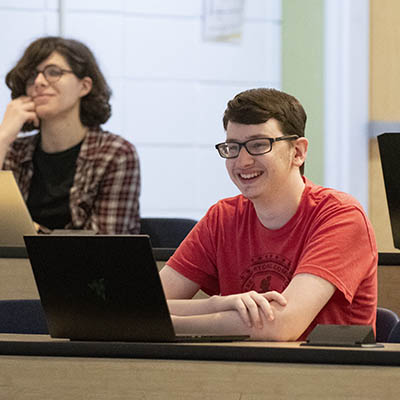 Students smile while in class