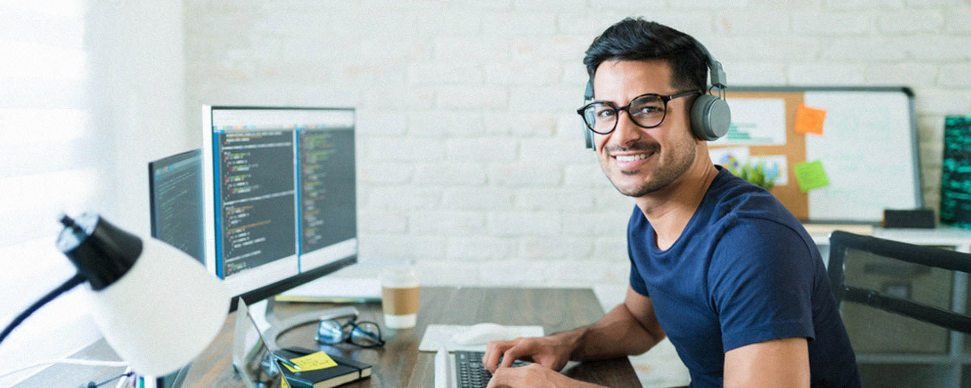 student at a computer