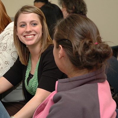 Female students talking