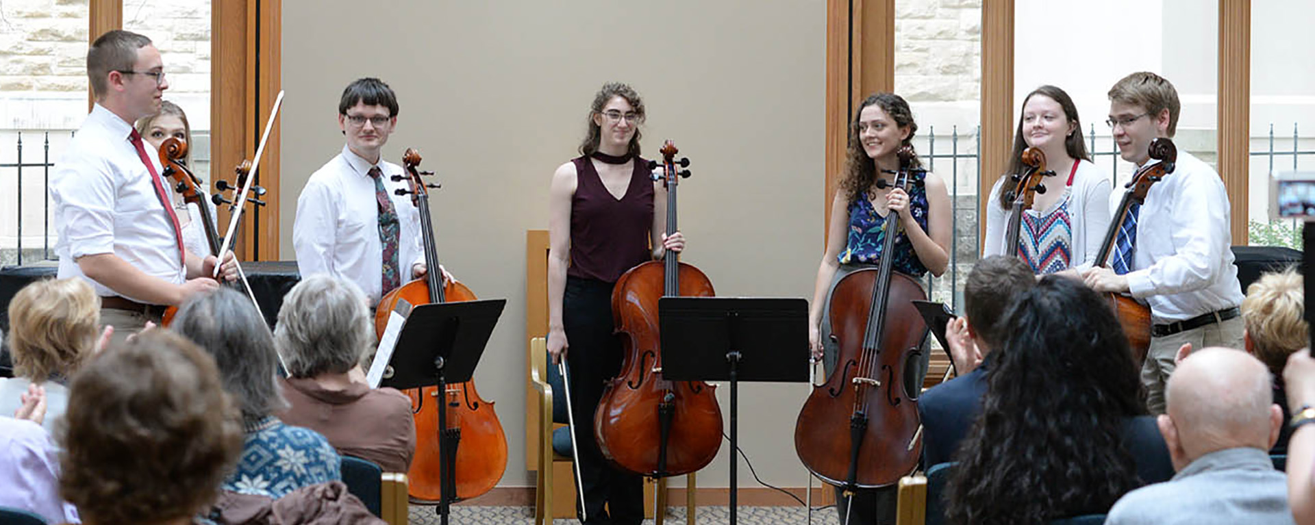 students at cello performance