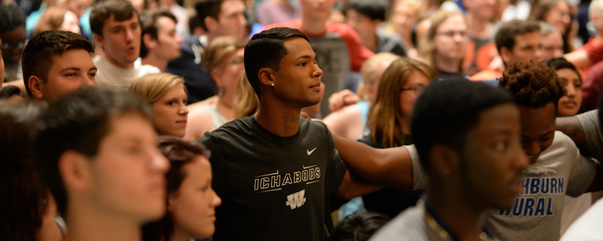 students in a crowd