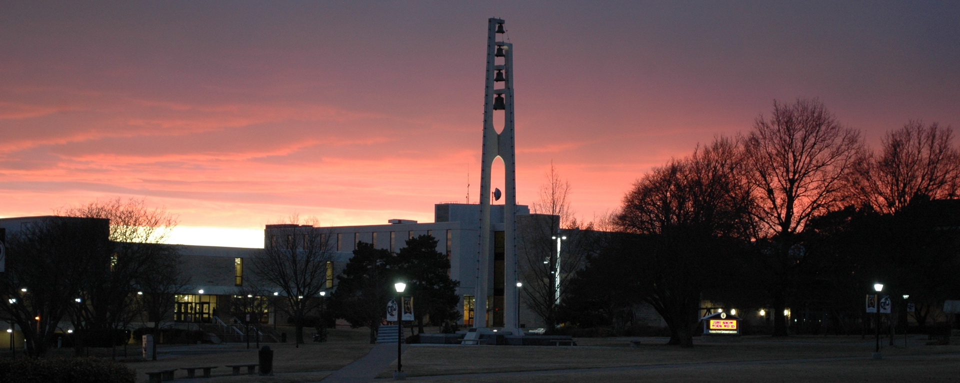 Bell tower at sunset