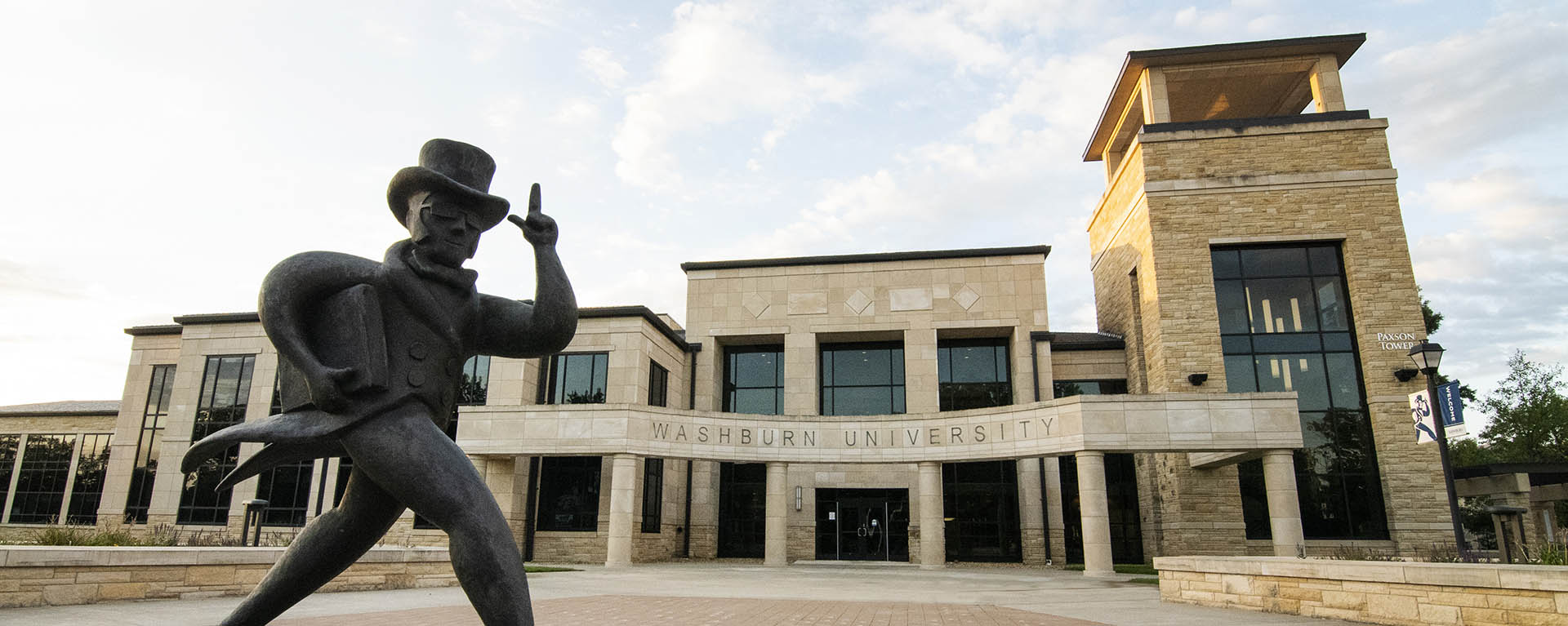 Ichabod statue in front of Morgan Hall