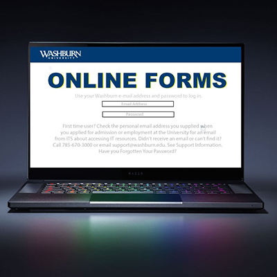 laptop with dynamic forms homepage displayed