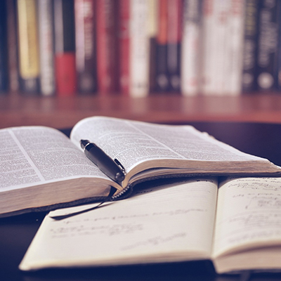books on a desk