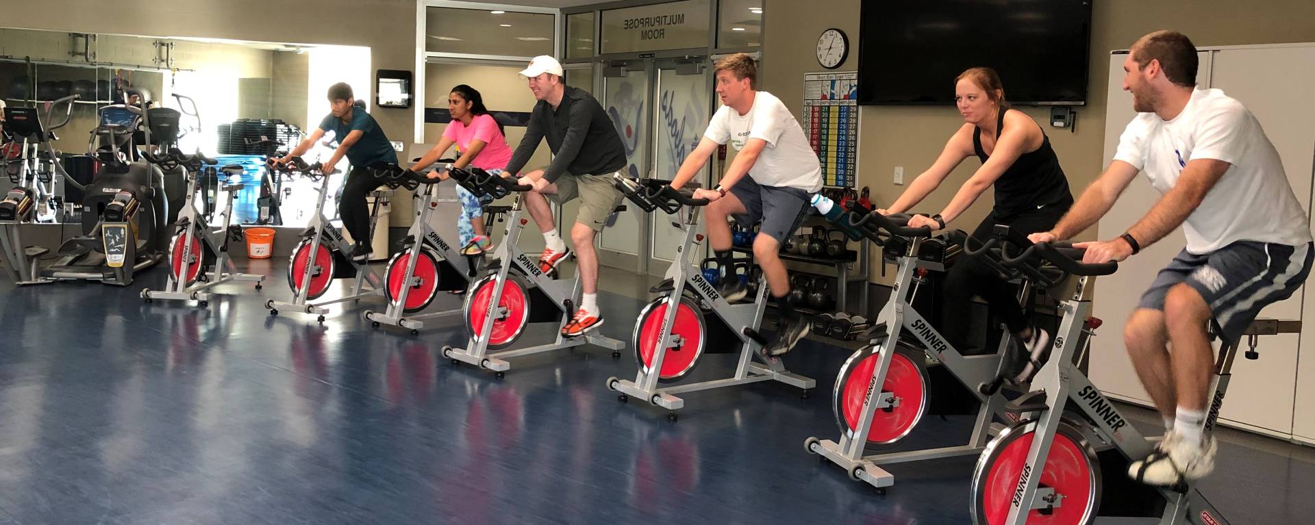 group cycling class