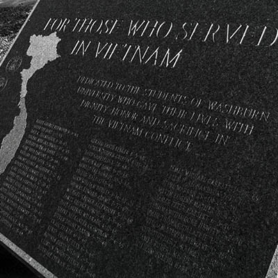 Vietnam Veterans Memorial closeup.