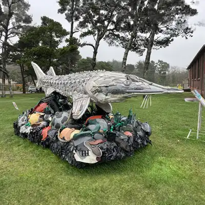 sculpture of Stanley the Sturgeon
