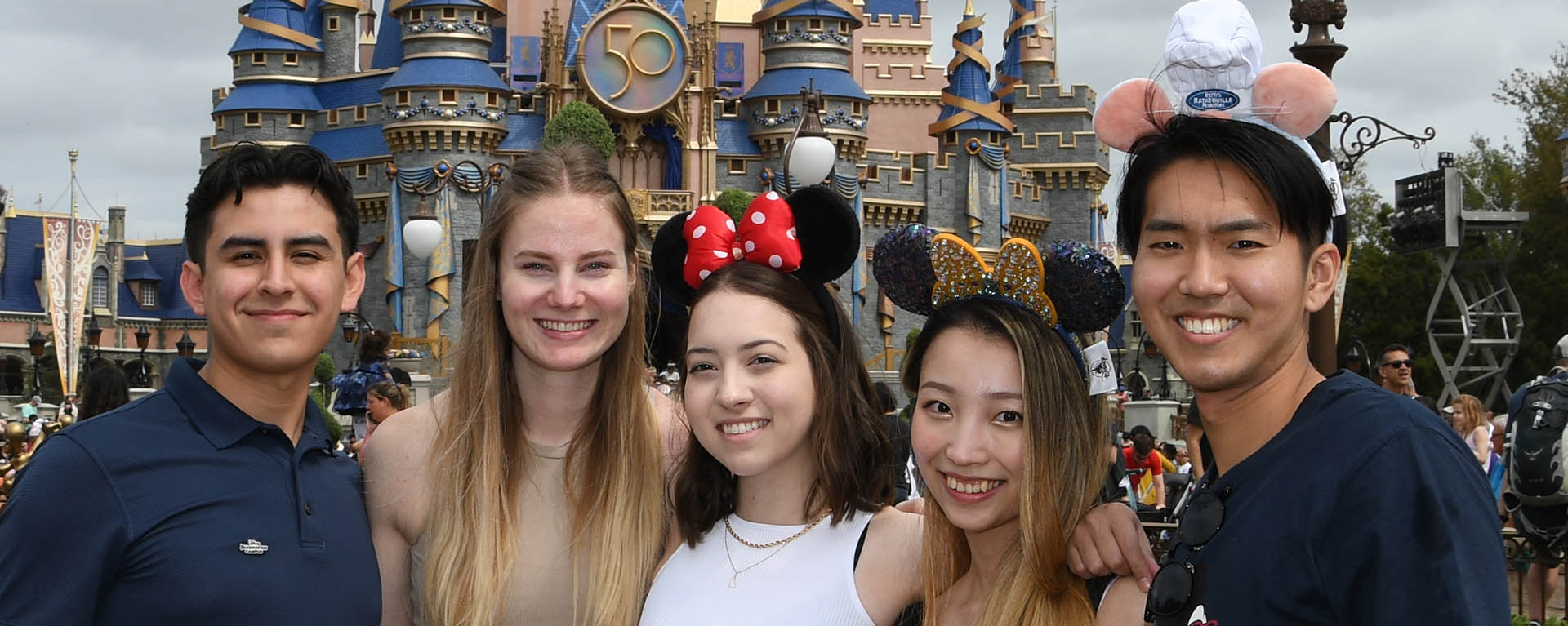 Students at Disney on an advertising trip.
