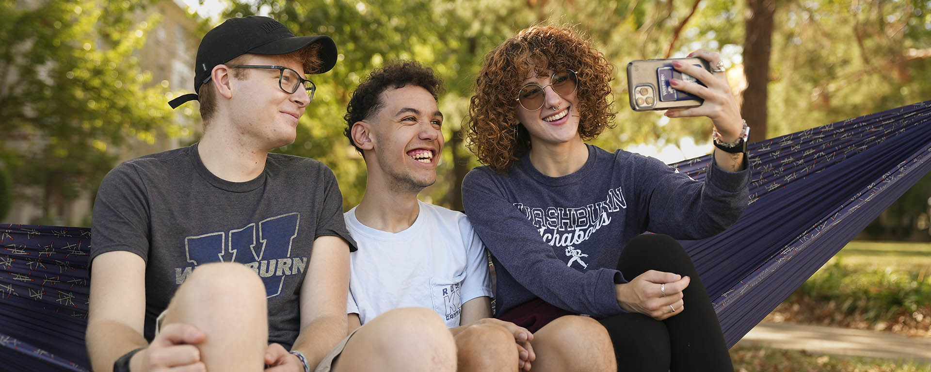 Students smile for a photo