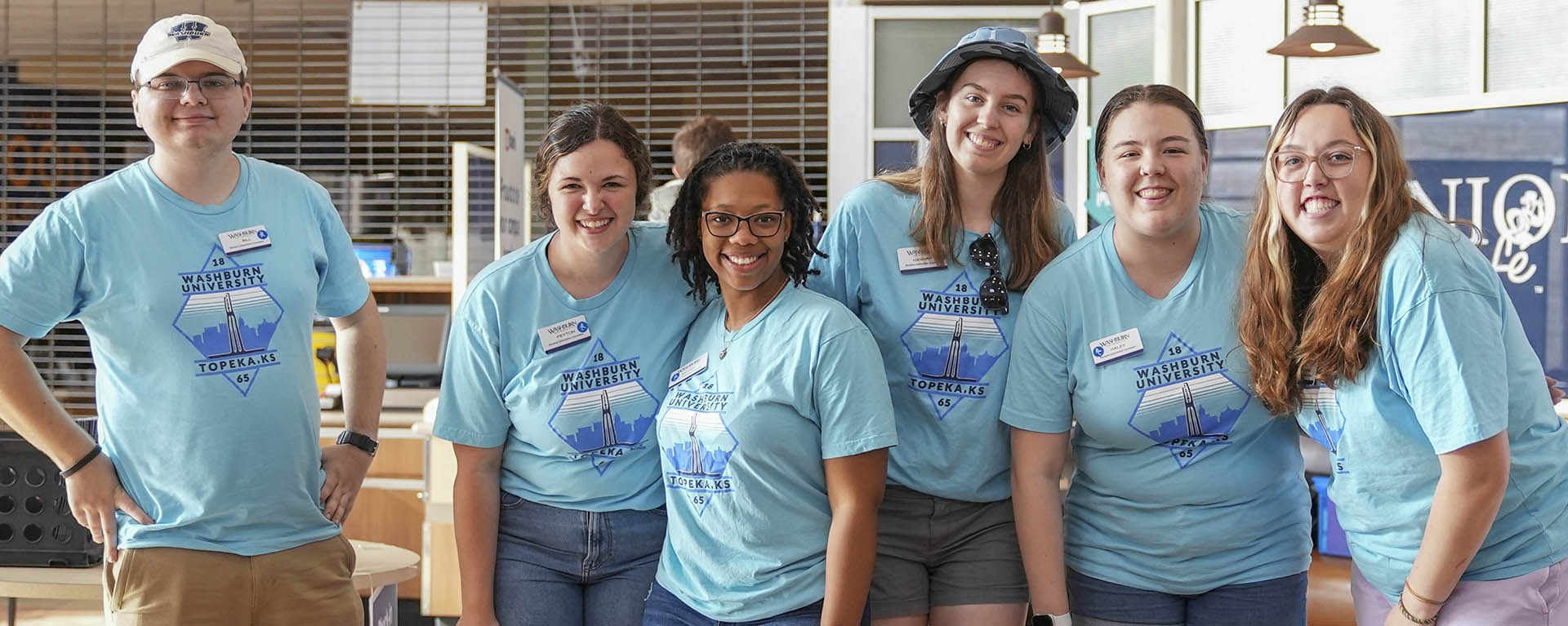 Summer Orientation Counselors smile for a photo.