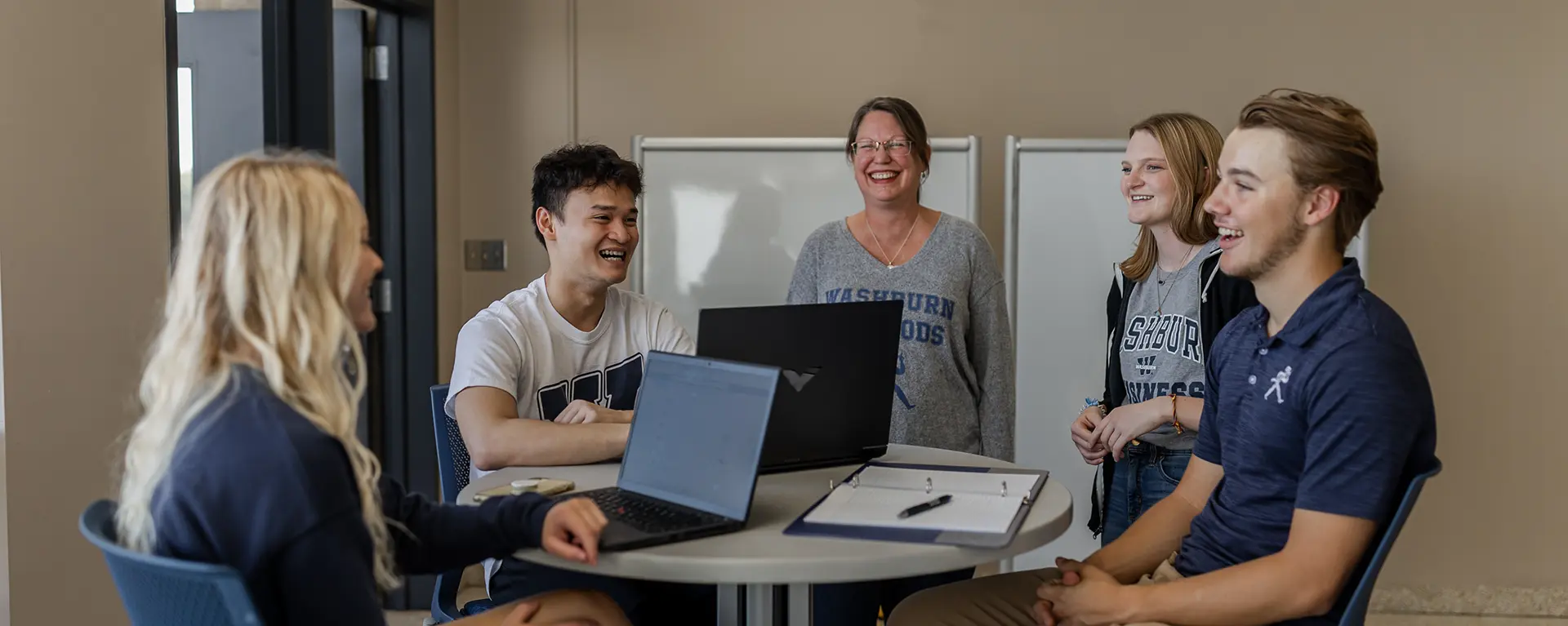students working