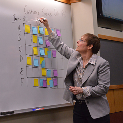 accounting professor in class