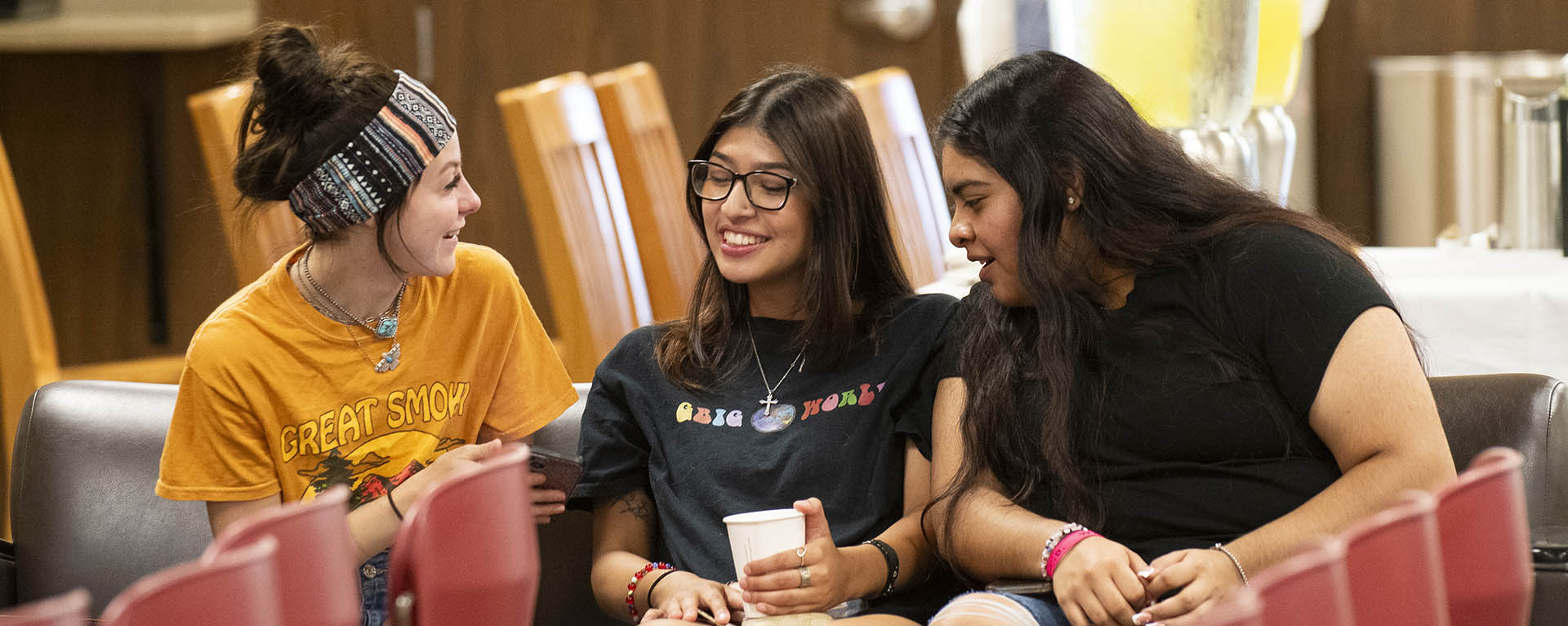 Students play trivia.
