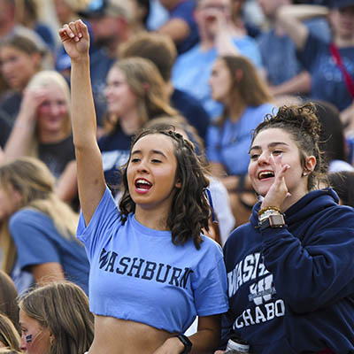 Fans cheer in the stands for the Ichabods.