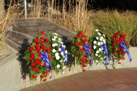 memorial wreaths at the Vietnam Veterans Memorial
