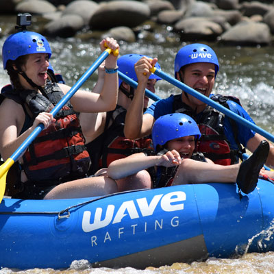 Whitewater rafting down the Balsa River. 