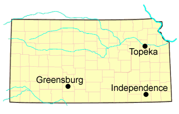 Kansas locations associated with Author, include list