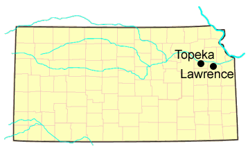 Joseph Collins has links with Topeka and Lawrence on the Kansas map