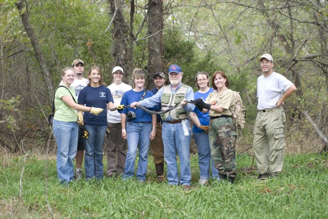 page author with Joe on a Kansas herpetology field trip. Photo credit: Lawrence Journal World