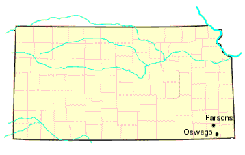 Kansas locations associated with Author, include Oswego and Parsons