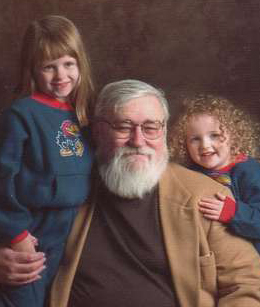 James Preston Girard with his granddaughters