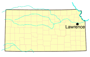 Kansas locations associated with Author, include list