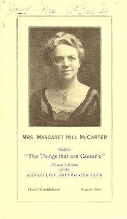 flyer from a discussion led by McCarter