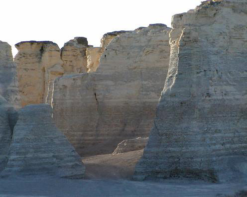 A maze of rock walls divide space