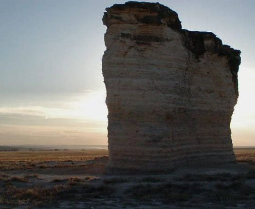 Gove County is fairly flat, except for this area and Castle Rock area on the east side of the county