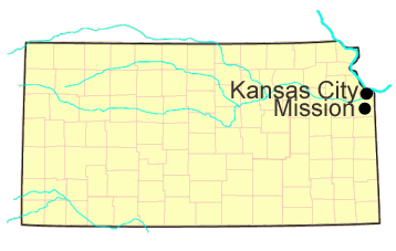Shawn Pavey Kansas Map; Kansas City, Mission