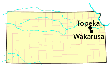 Kansas locations associated with Rex Stout, includes Topeka and Wakarusa