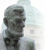 Lincoln bronze sculpture, Topeka capitol grounds. Photo by Carol Yoho.